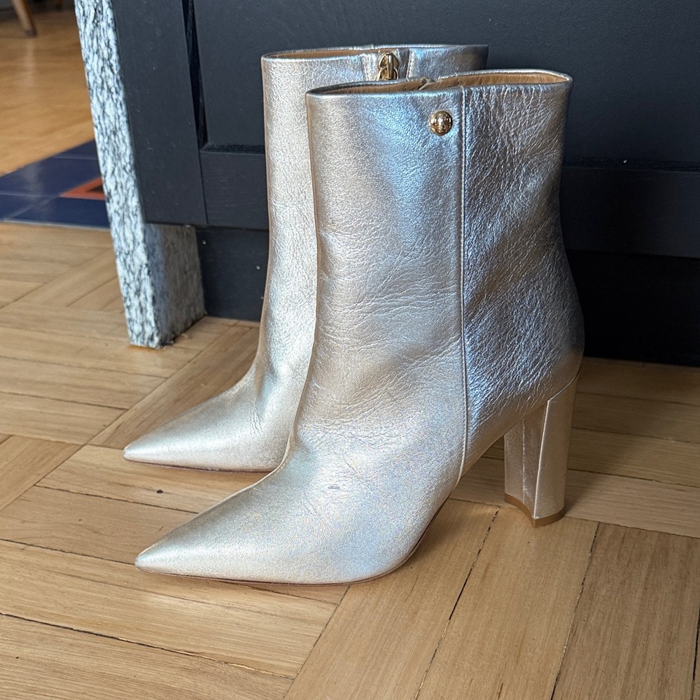 Tory Burch Metallic Heeled Boots
